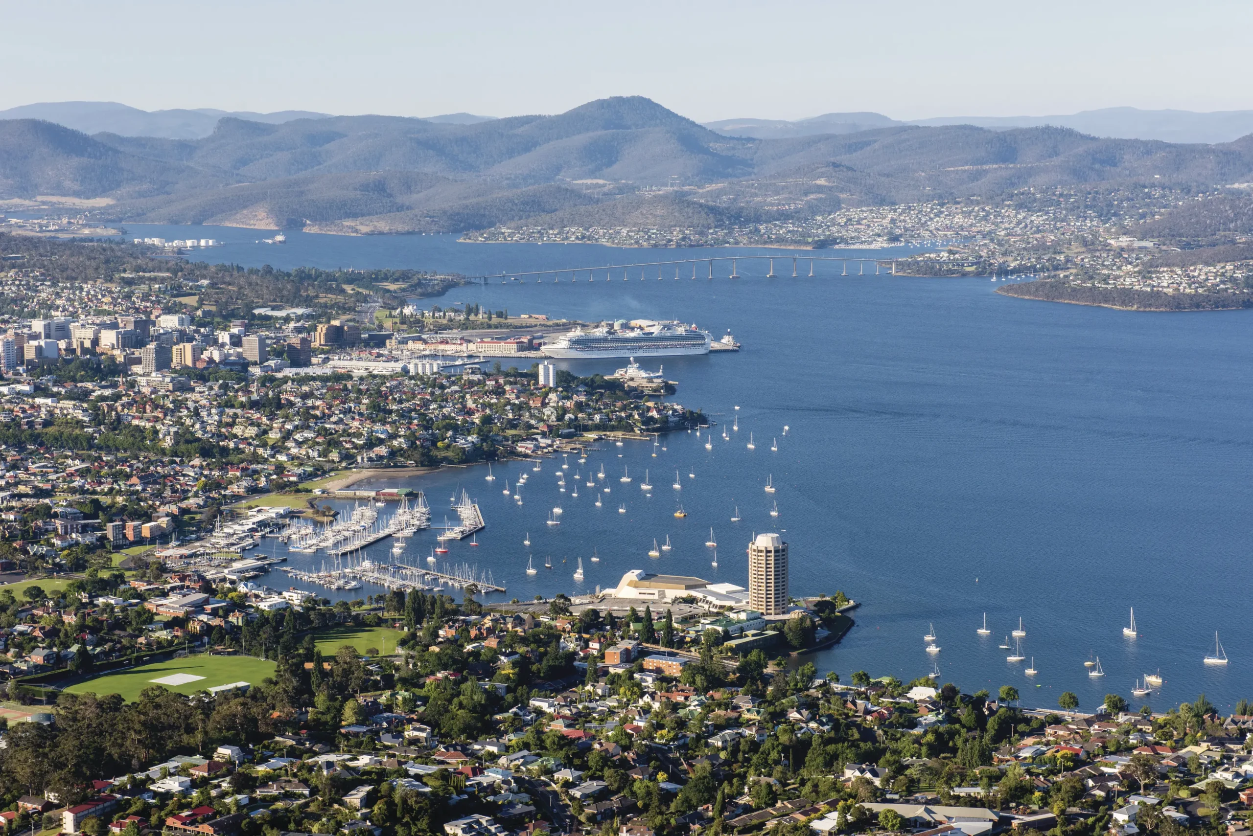 Tasmania Skilled Migration 2026-27 update featuring Hobart waterfront and Tasmania cityscape
