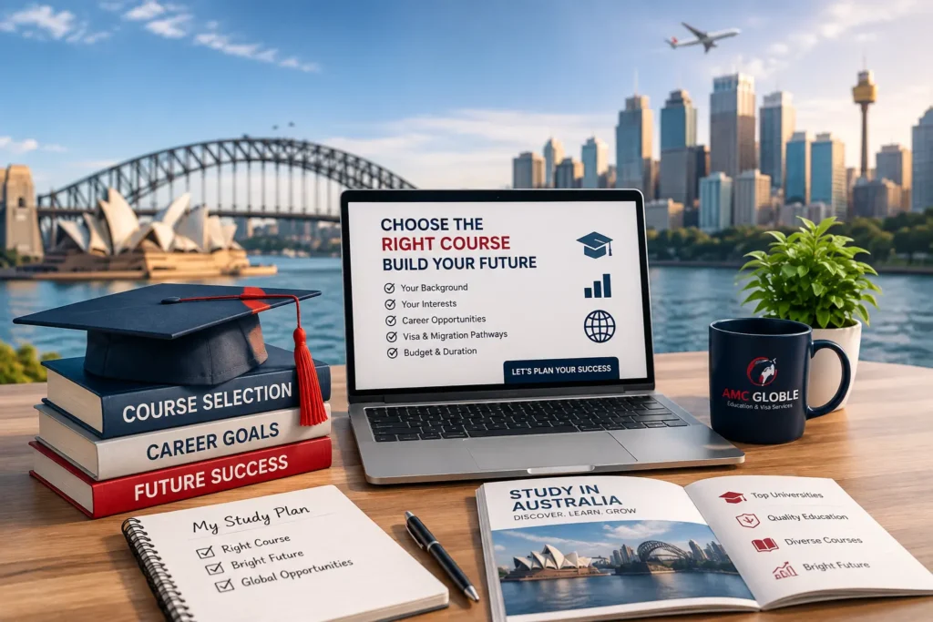 Course Selection Australia by AMC GLOBLE helping students choose the right Australian course for study, career goals and student visa success